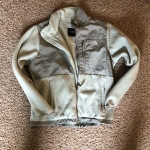Ice blue north face jacket